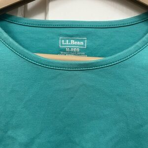 L.L. Bean Aqua Crew Neck Tee